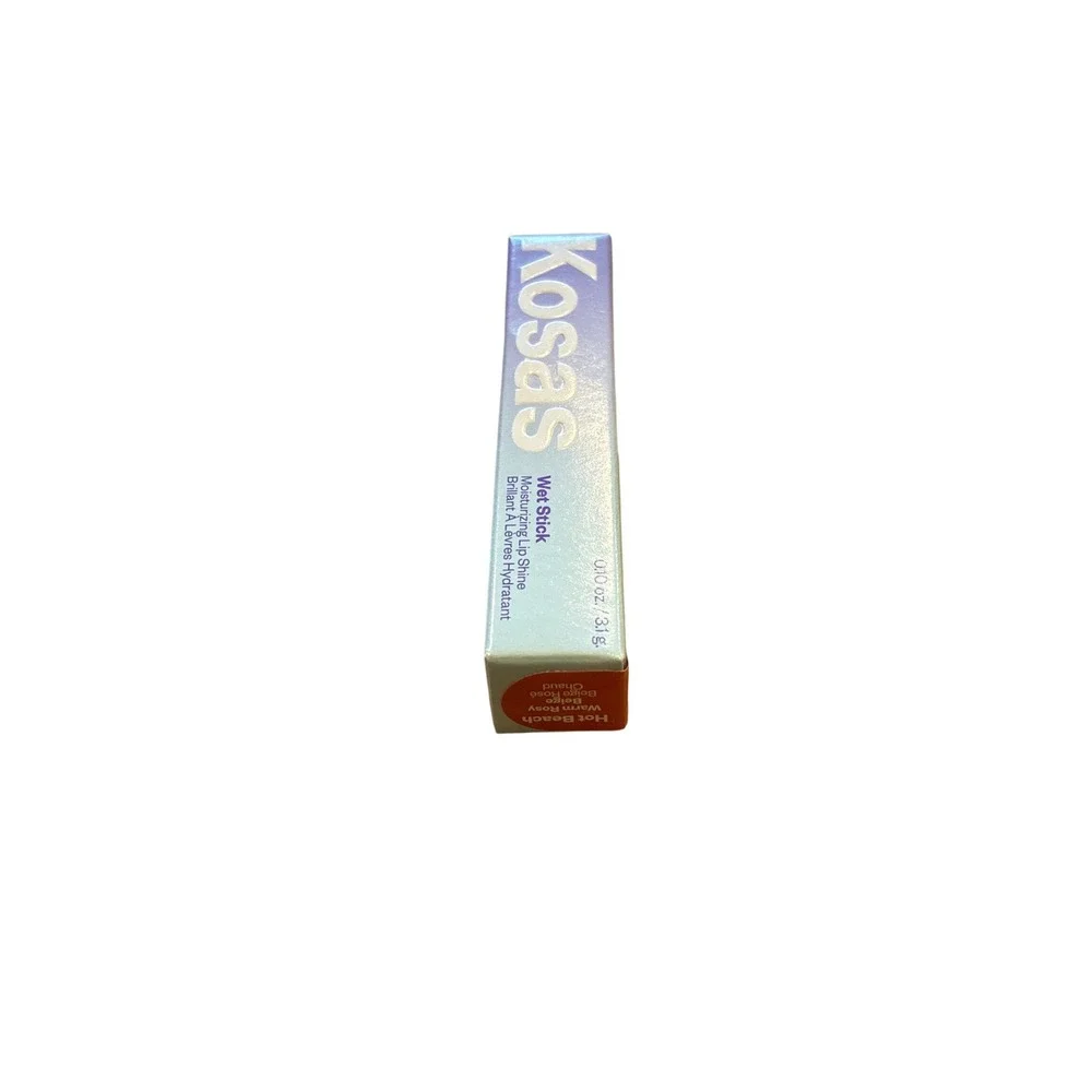 Kosas Wet Stick Moisturizing Lip Shine Hot Beach Warm Rosy Beige 0.10 oz NIB